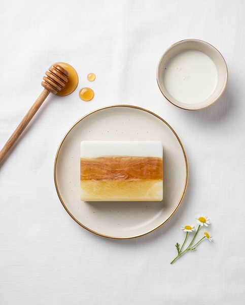 BioCare Handmade Milk & Honey Glowing Beauty Soap Bar 100 gm - Image 6