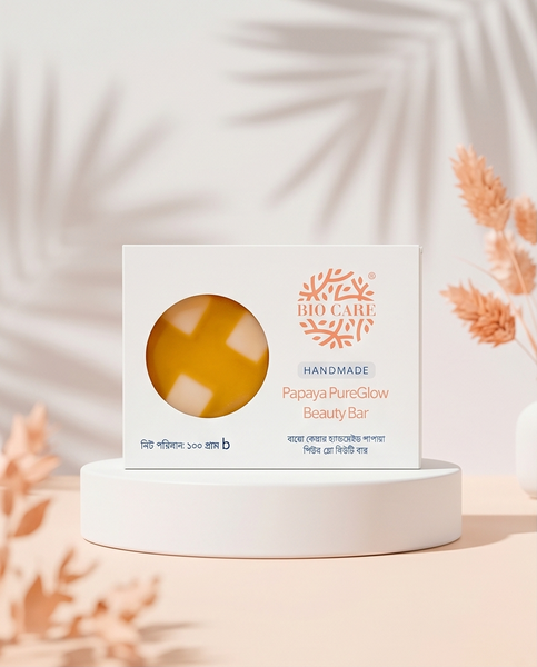 BioCare Handmade Papaya PureGlow Beauty Soap Bar 100 gm - Image 7